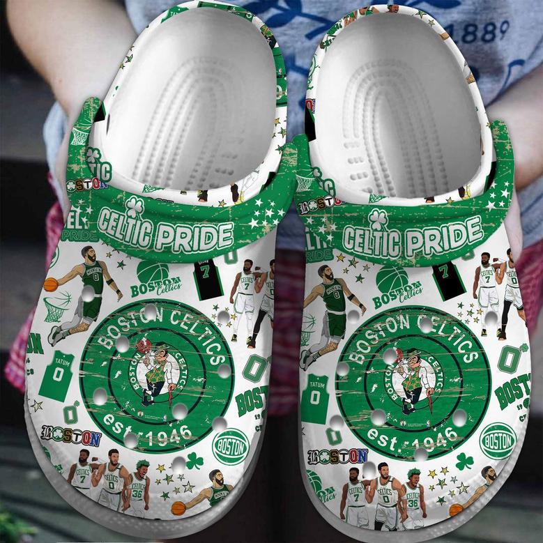 Boston Celtics Nba Sport Crocs Crocband Clogs Shoes