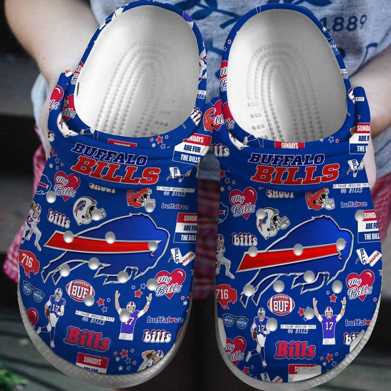 Buffalo Bills Nfl Sport Crocs Crocband Clogs Shoes