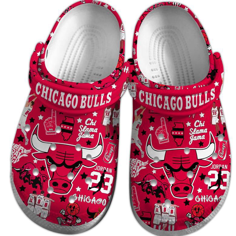 Chicago Bulls Nba Sport Crocs Crocband Clogs Shoes