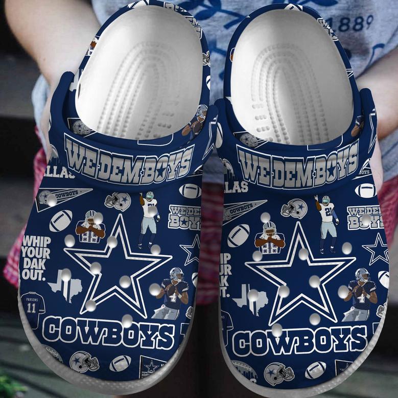 Dallas Cowboys Nfl Sport Crocs Crocband Clogs Shoes