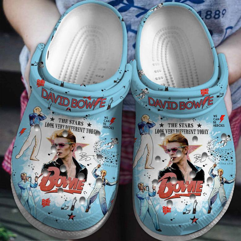 David Bowie Music Crocs Crocband Clogs Shoes