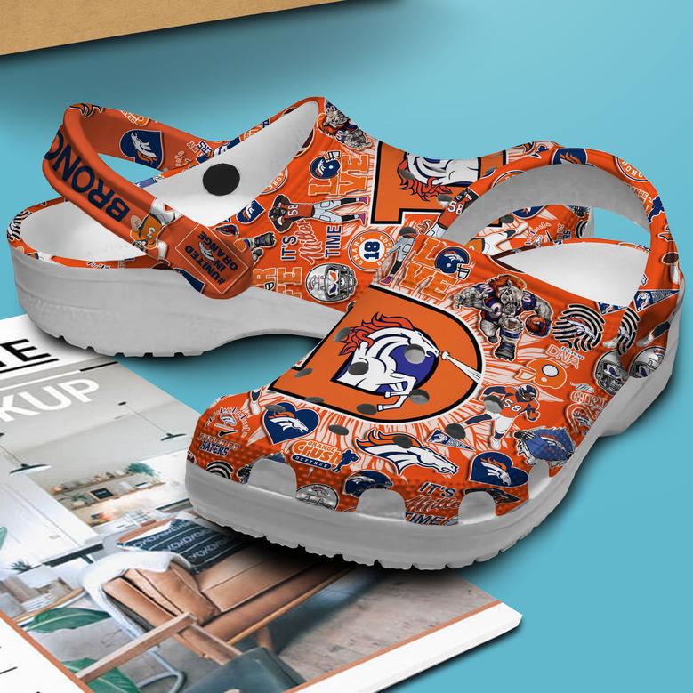 Denver Broncos Nfl Sport Crocs Crocband Clogs Shoes