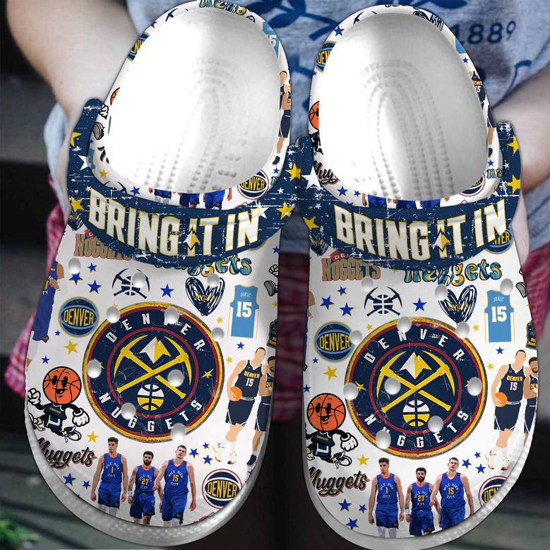 Denver Nuggets Nba Sport Crocs Crocband Clogs Shoes