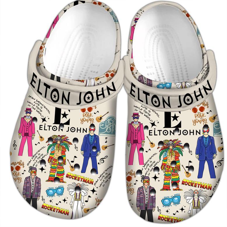 Elton John Music Crocs Crocband Clogs Shoes