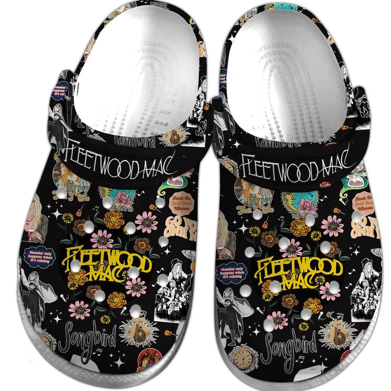 Fleetwood Mac Music Crocs Crocband Clogs Shoes