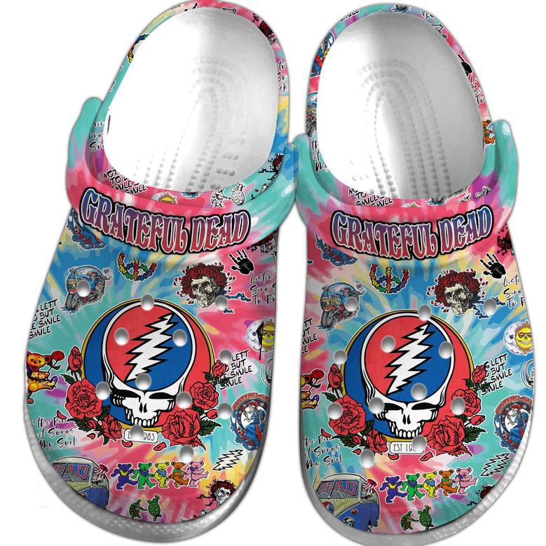 Grateful Dead Music Crocs Crocband Clogs Shoes