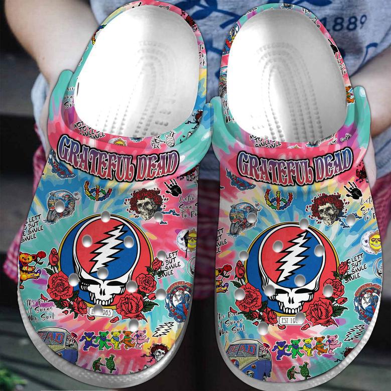 Grateful Dead Music Crocs Crocband Clogs Shoes