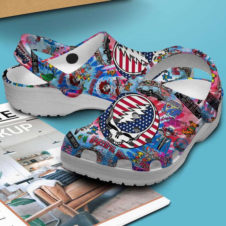 Grateful Dead Music Crocs Crocband Clogs Shoes