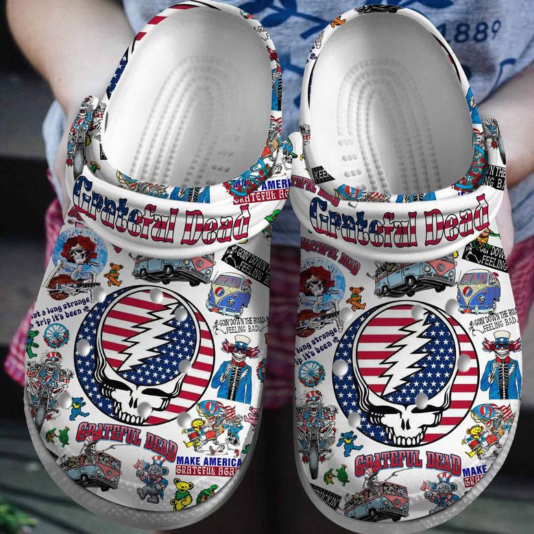 Grateful Dead Music Crocs Crocband Clogs Shoes