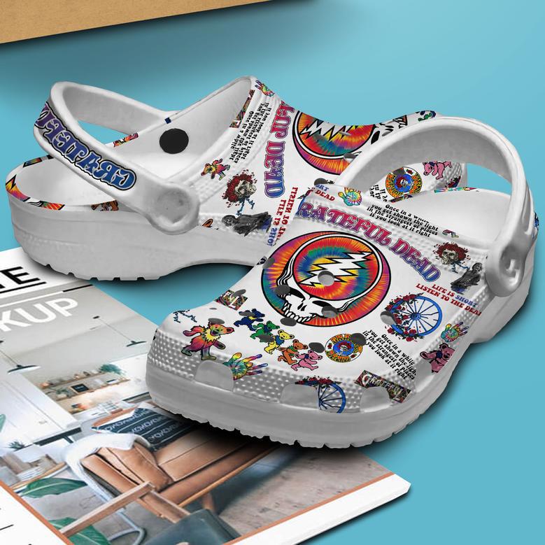 Grateful Dead Music Crocs Crocband Clogs Shoes