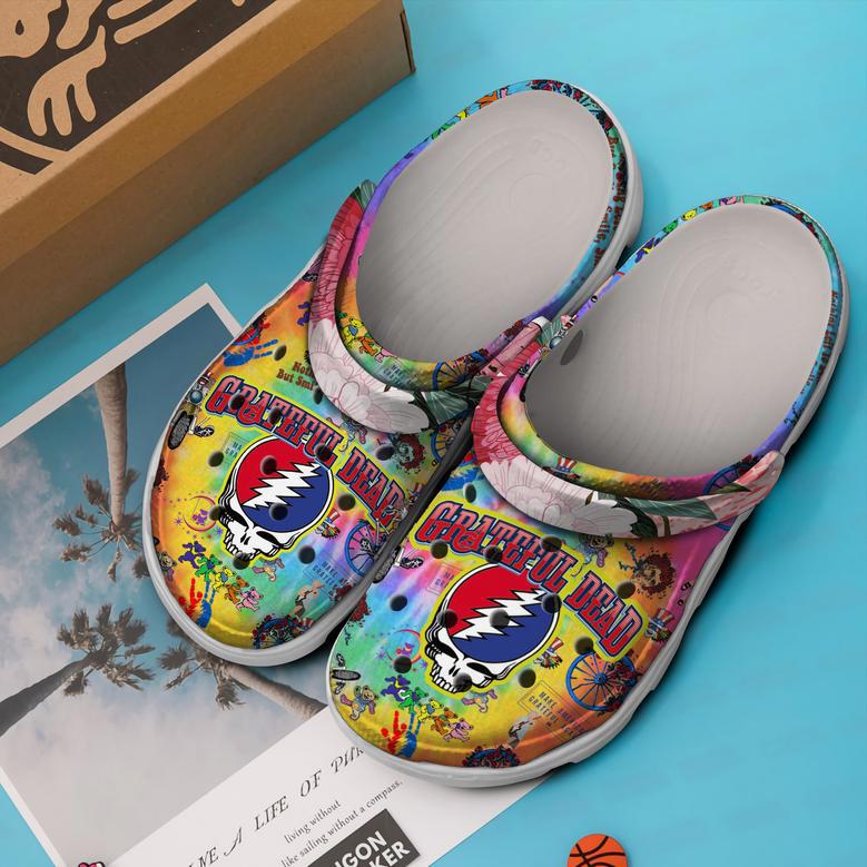 Grateful Dead Music Crocs Crocband Clogs Shoes