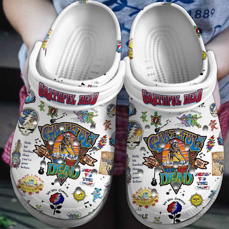 Grateful Dead Music Crocs Crocband Clogs Shoes