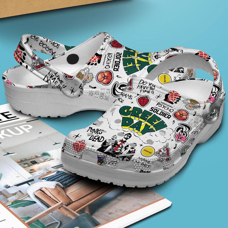 Green Day Music Crocs Crocband Clogs Shoes