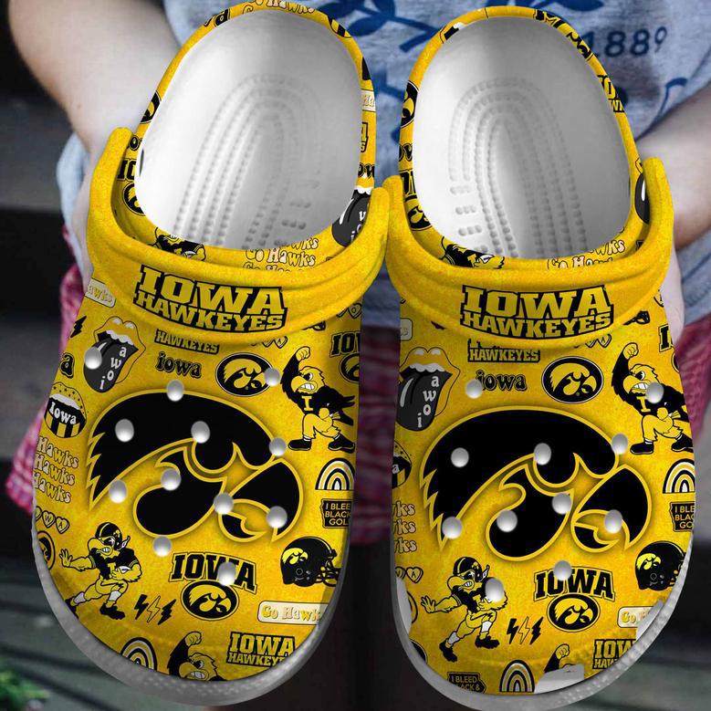 Iowa Hawkeyes Ncaa Sport Crocs Crocband Clogs Shoes