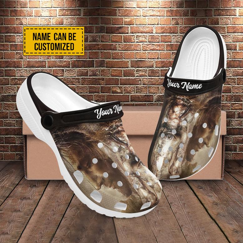 Jesus Art Print Classic Clog Customized Jesus Crocs Crocband Clogs Shoes