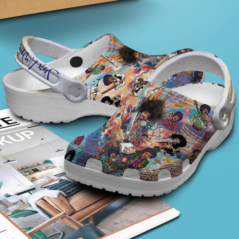 Jimi Hendrix Music Crocs Crocband Clogs Shoes