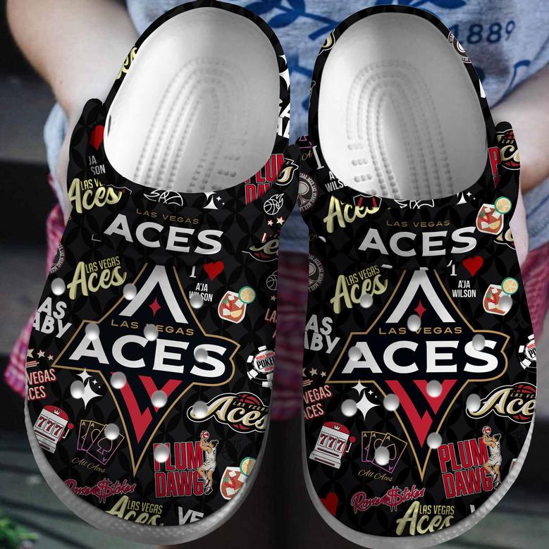 Las Vegas Aces Wnba Sport Crocs Crocband Clogs Shoes