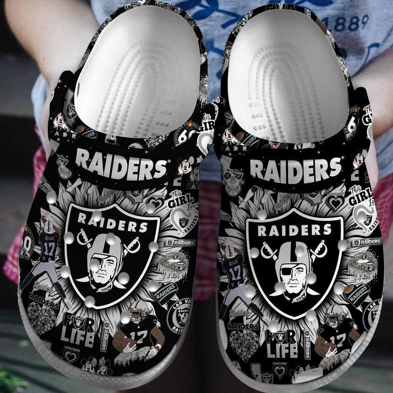 Las Vegas Raiders Nfl Sport Crocs Crocband Clogs Shoes