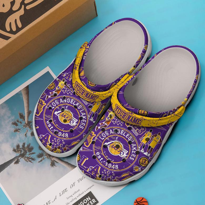 Los Angeles Lakers Nba Sport Crocs Crocband Clogs Shoes