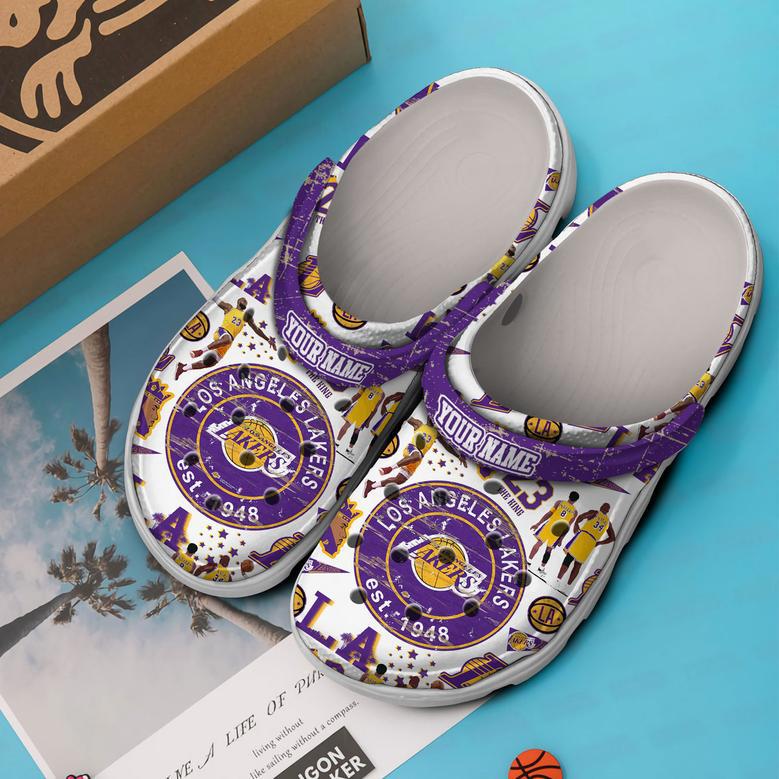 Los Angeles Lakers Nba Sport Crocs Crocband Clogs Shoes