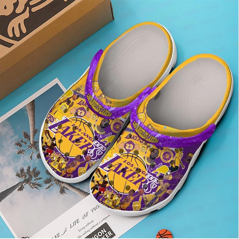 Los Angeles Lakers Nba Sport Crocs Crocband Clogs Shoes