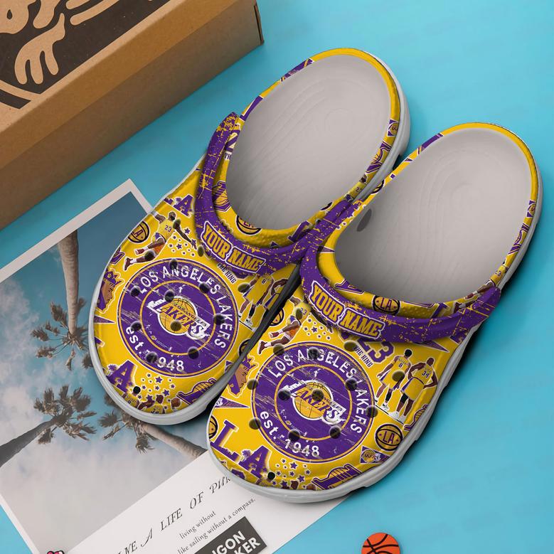 Los Angeles Lakers Nba Sport Crocs Crocband Clogs Shoes