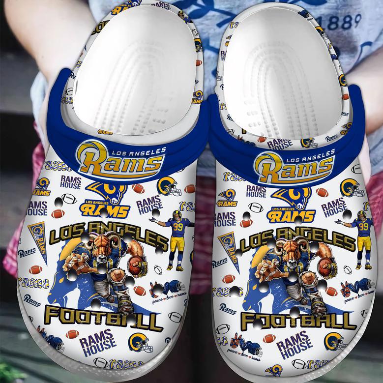 Los Angeles Rams Nfl Sport Crocs Crocband Clogs Shoes