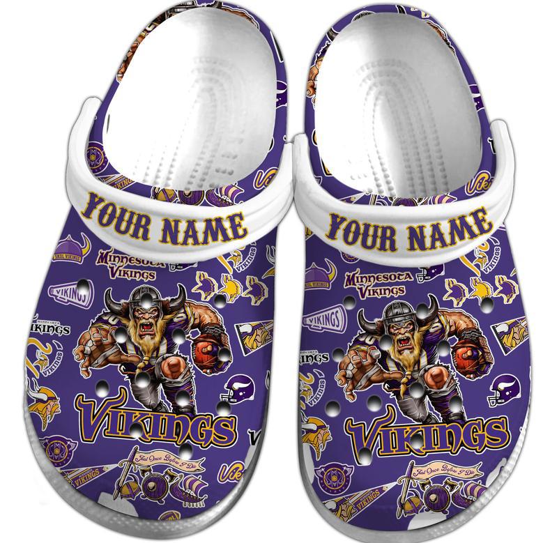 Minnesota Vikings Nfl Sport Crocs Crocband Clogs Shoes