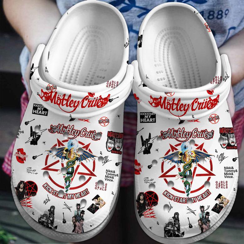 Motley Crue Music Crocs Crocband Clogs Shoes