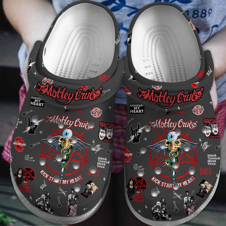 Motley Crue Music Crocs Crocband Clogs Shoes