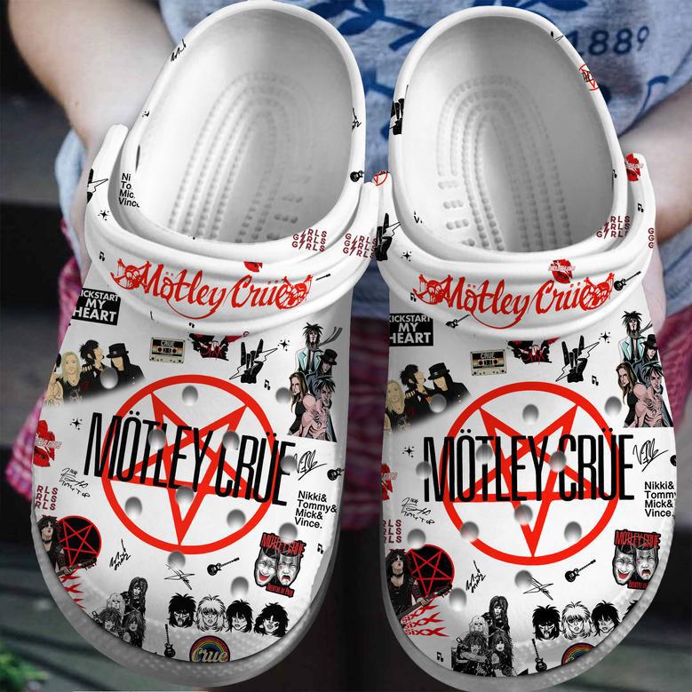 Motley Crue Music Crocs Crocband Clogs Shoes