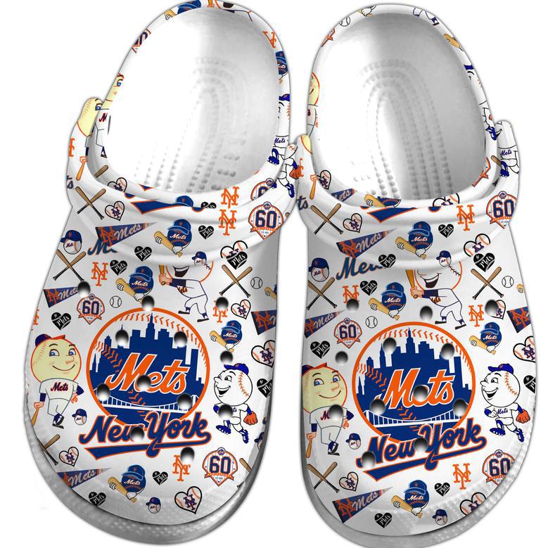 New York Mets Mlb Sport Crocs Crocband Clogs Shoes