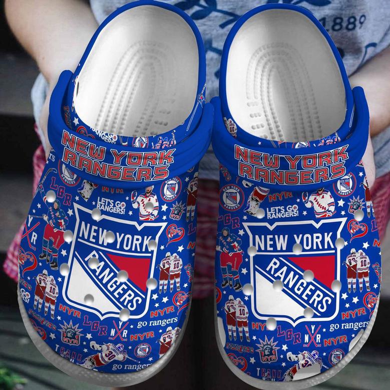 New York Rangers Nhl Sport Crocs Crocband Clogs Shoes