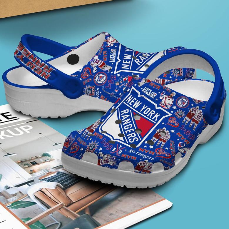 New York Rangers Nhl Sport Crocs Crocband Clogs Shoes