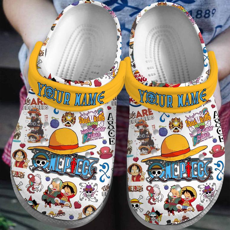 One Piece Cartoon Anime Crocs Crocband Clogs Shoes