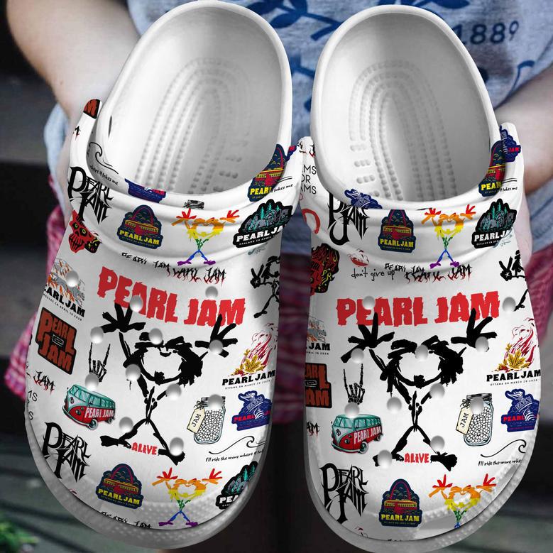 Pearl Jam Music Crocs Crocband Clogs Shoes