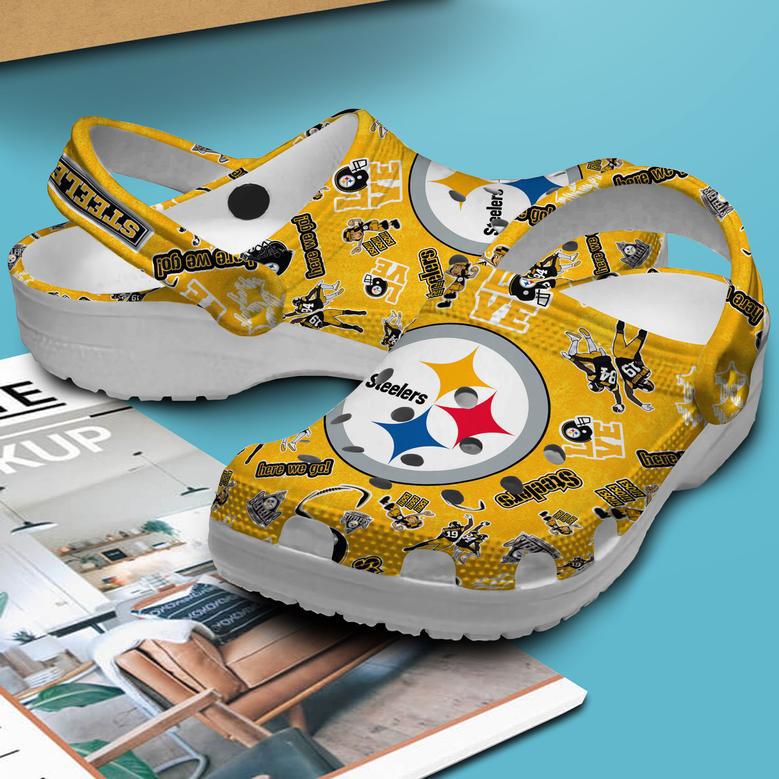 Pittsburgh Steelers Nfl Sport Crocs Crocband Clogs Shoes