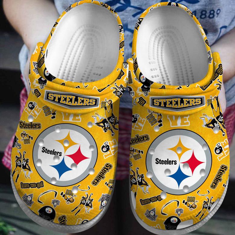 Pittsburgh Steelers Nfl Sport Crocs Crocband Clogs Shoes