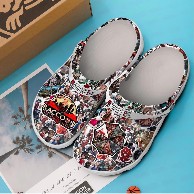 Resident Evil Game Movie Crocs Crocband Clogs Shoes