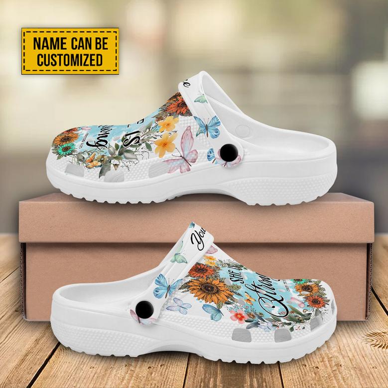 She Is Strong Jesus Customized Crocs Crocband Clogs Shoes Gift For Jesus Lovers