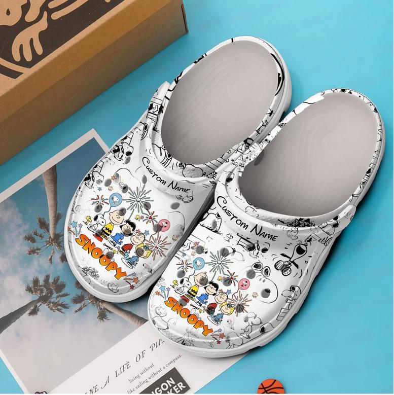 Snoopy Peanuts Cartoon Crocs Crocband Clogs Shoes