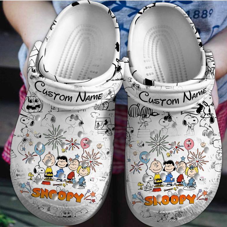 Snoopy Peanuts Cartoon Crocs Crocband Clogs Shoes