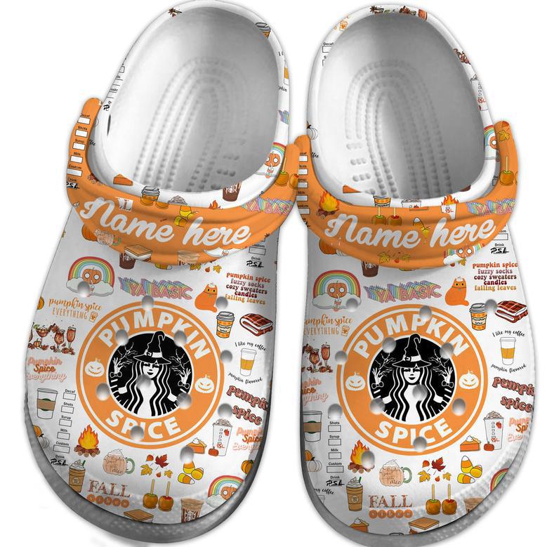 Starbucks Pumpkin Spice Crocs Crocband Clogs Shoes