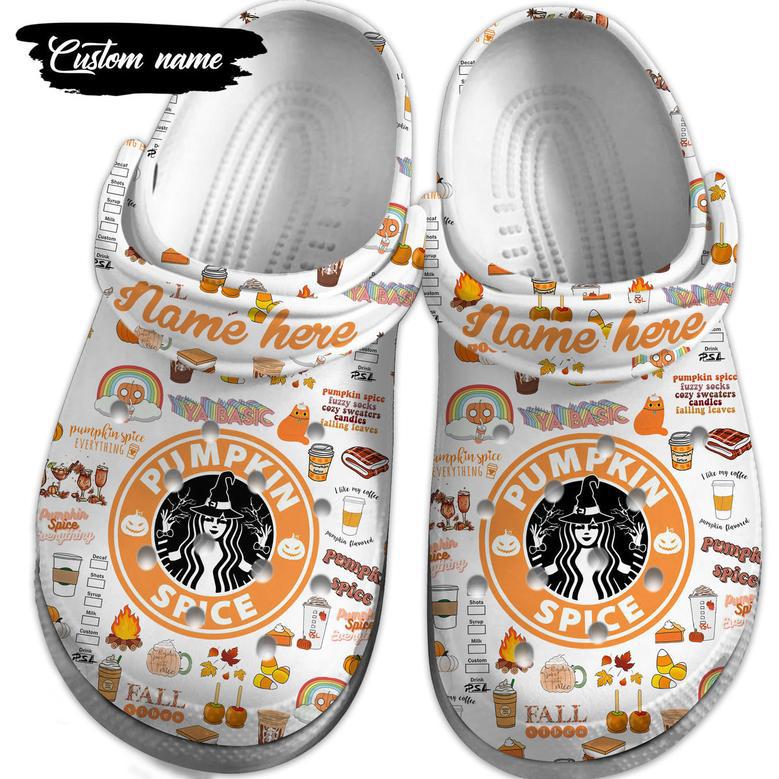 Starbucks Pumpkin Spice Crocs Crocband Clogs Shoes