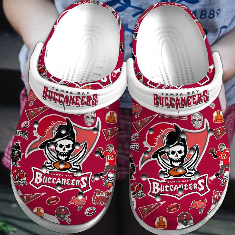 Tampa Bay Buccaneers Nfl Sport Crocs Crocband Clogs Shoes