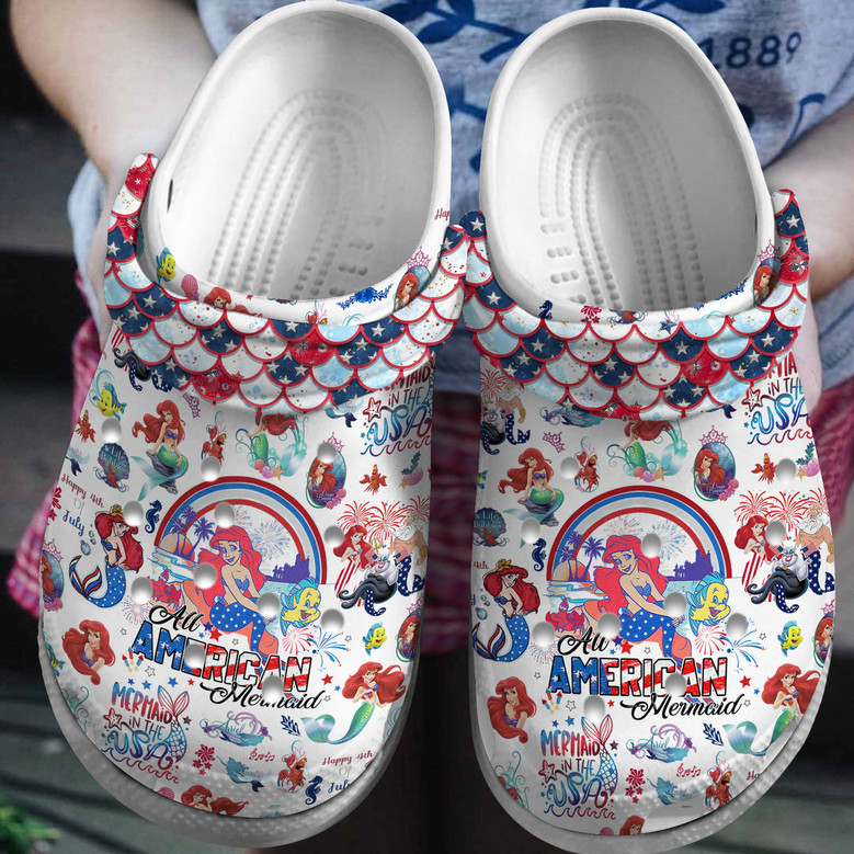 The Little Mermaid Cartoon Crocs Crocband Clogs Shoes Monsterry