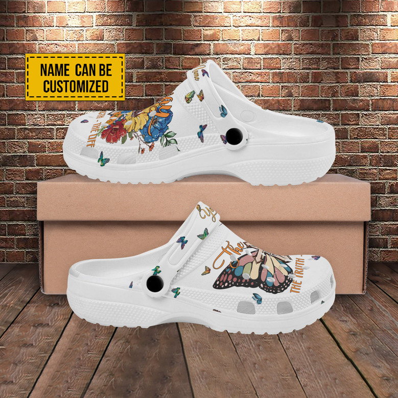 The Way The Truth The Life Customized Crocs Crocband Clogs Shoes Gift For Jesus Lovers Butterfly And Flower
