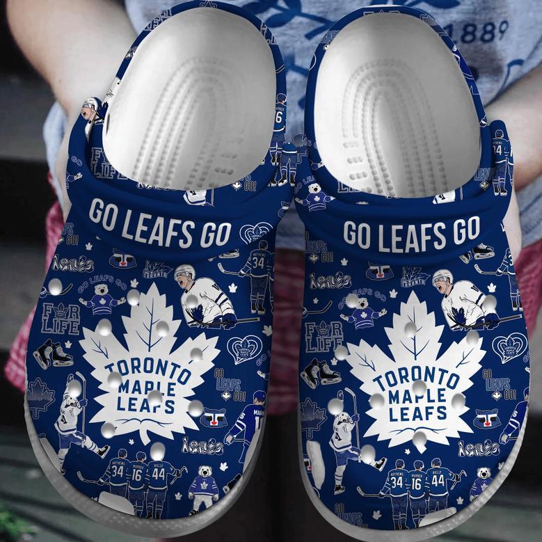 Toronto Maple Leafs Nhl Sport Crocs Crocband Clogs Shoes