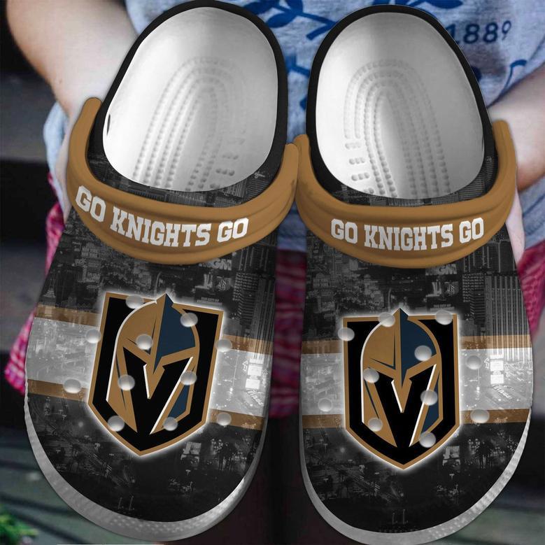 Vegas Golden Knights Nhl Sport Crocs Crocband Clogs Shoes