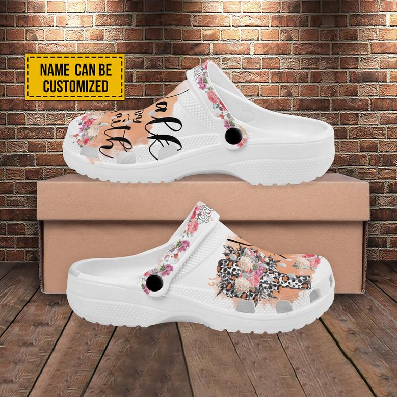 Walk By Faith Customized Crocs Crocband Clogs Shoes Gift For Jesus Lovers